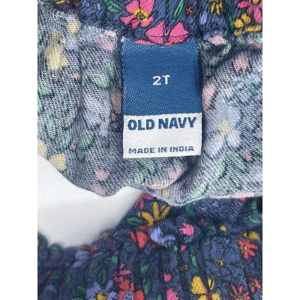 Old Navy Skirt Girls‎ Toddler Size 2t Floral Blue Pink Yellow